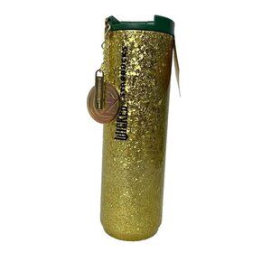 Wicked + Starbucks 16 OZ Stainless Steel Vacuum Sealed Tumbler Gold Glitter